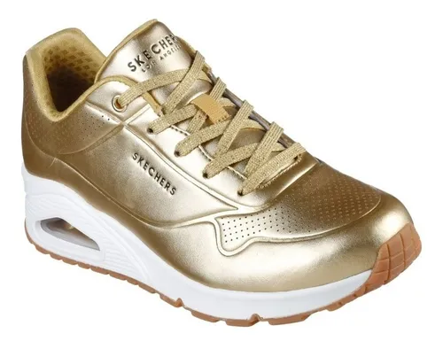 Tenis Skechers Uno - Aluminiferous - Oro - Dama