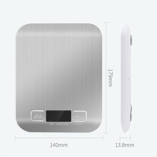 Báscula De Cocina Electrónica Digital Lcd De Acero Inoxidabl
