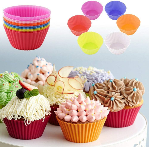 Mini Pan De Muffins Tvoip Moldes De Cupcake De Silicona 2 24