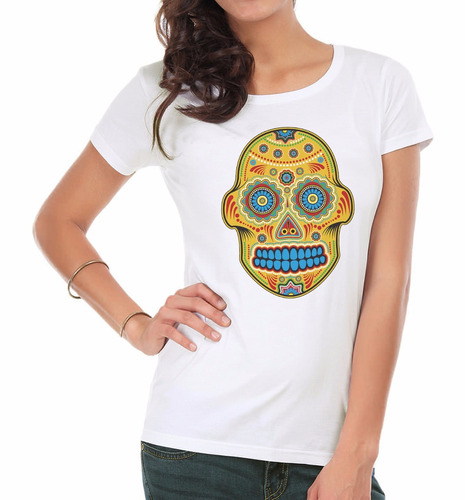 Remera Mujer  Calavera1 Inkpronta