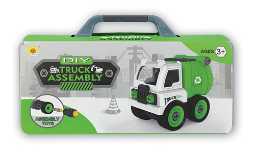 Camion Reciclable Con Herramientas Diy Valija Verde Ik0085