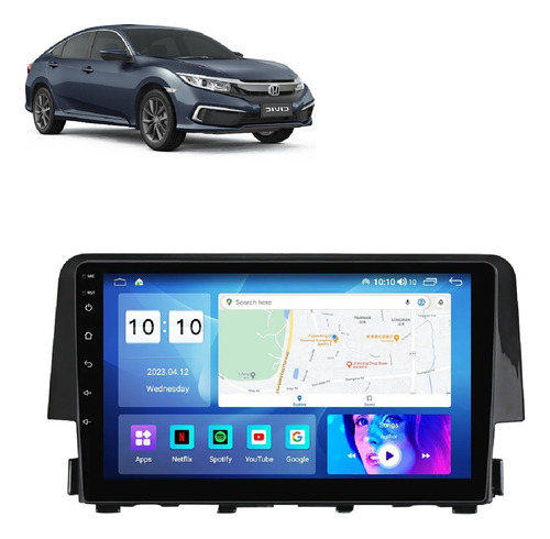 Multimidia Android Honda Civic G10 16-22 Carplay 6/64gb