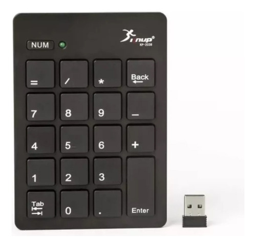 Mini Teclado Numérico Sem Fio Usb Com 20 Teclas Separadas