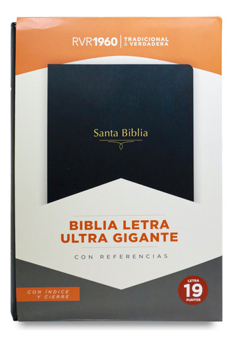 Biblia Reina Valera1960 Letra Ultra Gigante Negro Imita Piel