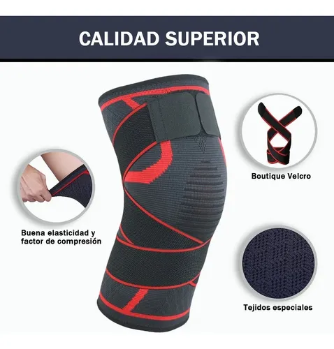 De 1 Par Rodilleras Elásticas Deportivas Compresion Para Gym