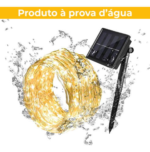 Pisca Pisca Fio De Fada Solar Led 200 Lâmpadas Luz Solar 20m 2v Modus Vdt201
