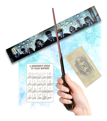 Varita Harry Potter Disfraz Mago Accesorio Fiesta Halloween Color Café