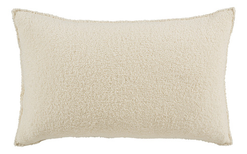 Funda De Almohada Estandar Textura Bucle Beige Tipo Borrega Marca Vianney