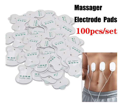 Kit 100 Parches Para Masajeador Electroestimulador