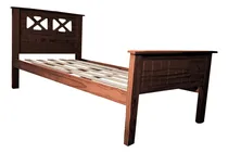 Comprar Cama Cruz Moderna 1 Plaza 80 X 190 Madera Macizo Individual Color Cedro