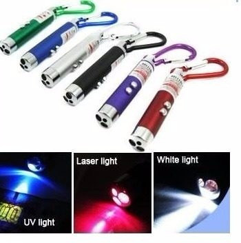 Mini Chaveiros C/ Laser Pointer Lanterna Led Kit 12 Unidades