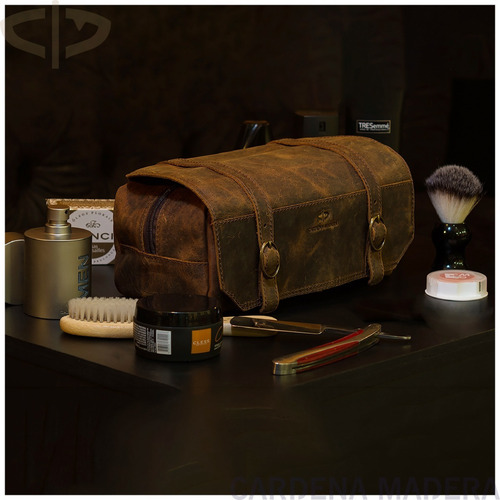 Imagem 7 de 7 de Necessaire Couro Legítimo E Forro Impermeável Cardena Madera