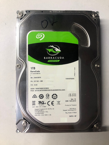 Disco Duro Interno Seagate Barracuda 1tb Desktop (Usado)