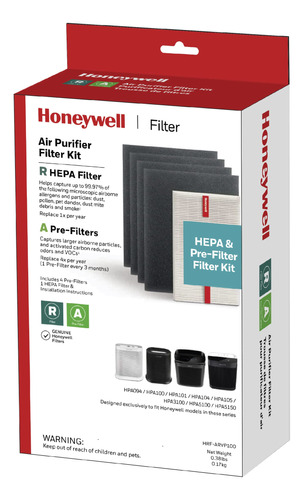 Honeywell Kit Filtro Purificador Aire Hepa Incluye 1 4 Para