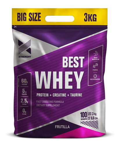 Best Whey Protein 3 Kg Xtrenght Proteína+creatina Y Taurina