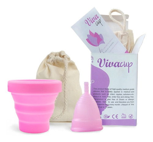 Copa Menstrual Vivacup + Bolsita Con Vaso Esterilizador