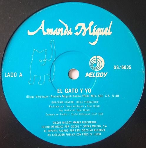Amanda Miguel El Gato Y Yo / A Donde Va (maxi Single) 80´s (Usado)