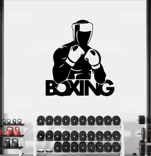 Vinil Decorativo Ejercicio Fisico Gym Boxeo Boxing Careta