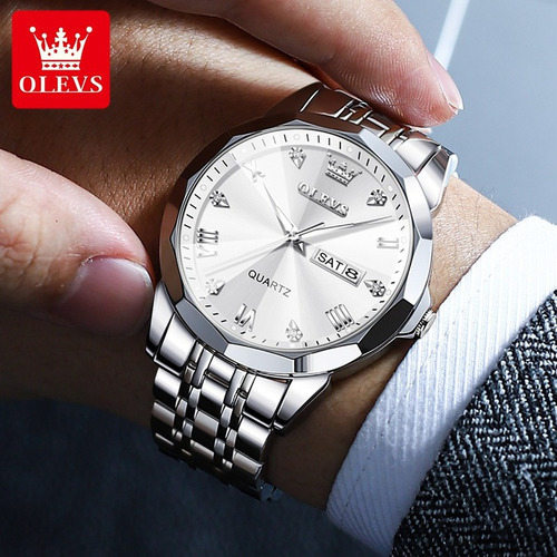 Reloj Analógico De Cuarzo Impermeable Para Hombre Olevs 9931