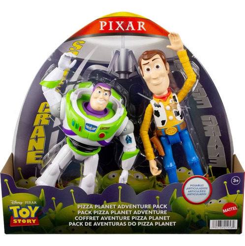 Buzz Y Woody De Pixar Toy Story 18cm Pizza Planet Adventure