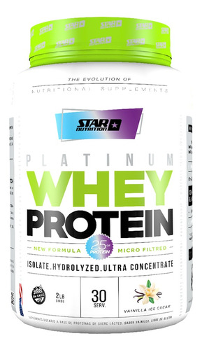 Platinum Whey Protein 2 Lb Star Nutrition Isolate Hydrolyed