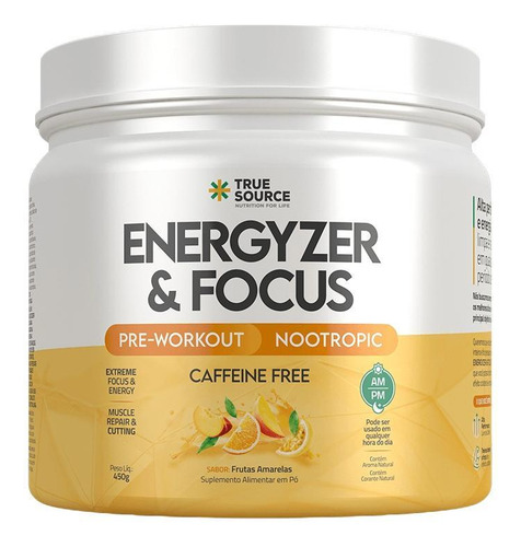 Kit 2x: Energético True Energyzer & Focus Frutas Amarelas