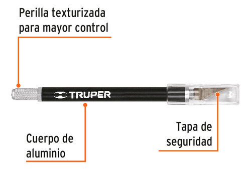Exacto 6 Profesional Con 5 Cuchillas De Acero Sk5, Truper