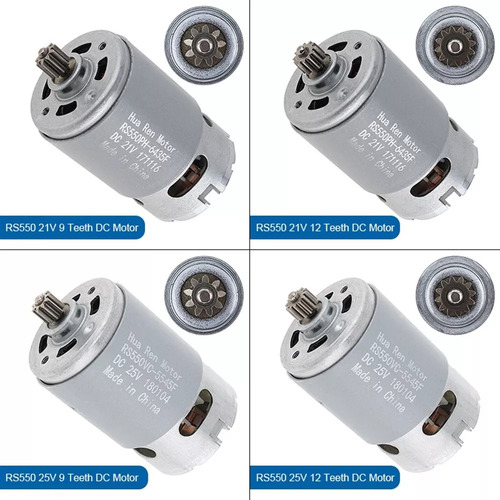 Motor Dc Rs550 18v 19500 Rpm Com 11 Dentes De Duas Velocidad
