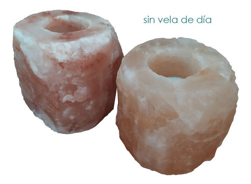 Imagen 3 de 3 de Portavela De Sal Del Himalaya