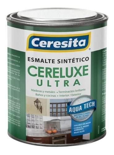 Esmalte Cereluxe Ceresita  Aqua Tech 1/4 Gl.pinturasonline