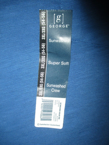 Camiseta Azul Acero Casual Cuello Redondo Talla 3xl George