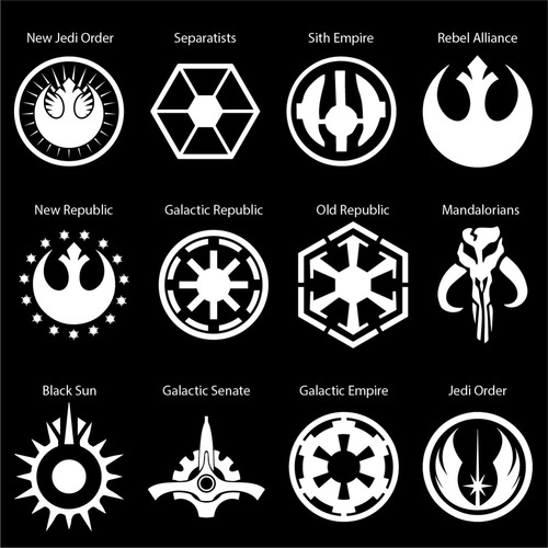 Star Wars Insignias Calco Vinilo Sticker