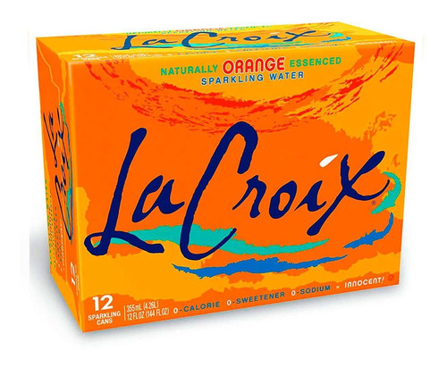 Agua Mineral La Croix Naranja 12 Pack 355ml
