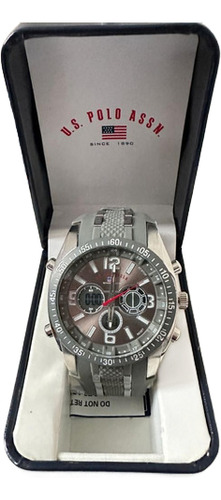 Reloj Polo Assn Sport Us9281 Gris Nuevo +envio Gratis Gris Acero Y Gris Gris
