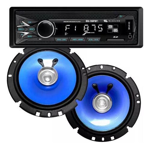 Combo Stereo Bluetooth Con Parlantes Blauline 6 Pulgadas