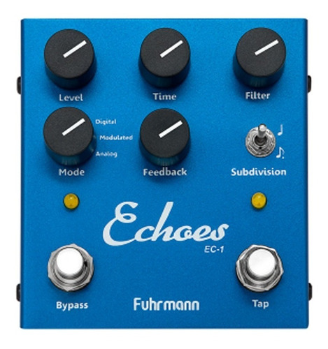 Pedal Guitarra Fuhrmann Echoes-tapdelay Ec01 Azul Tap Delay