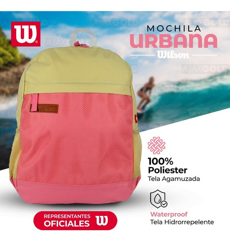 Imagen 3 de 10 de Mochila Wilson Original Reforzada Deportes Gym Impermeable