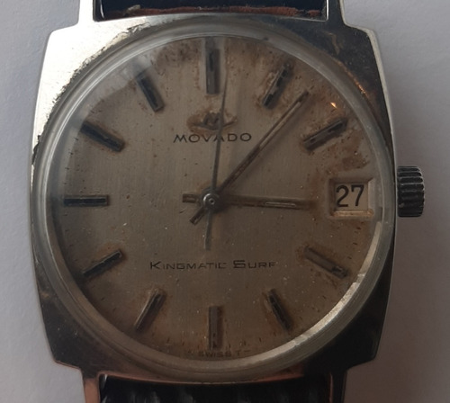 Relógio Vintage Suíço Movado Kingmatic Surf 30mm