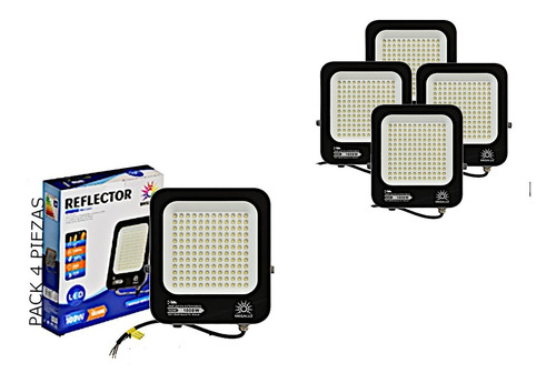 Reflector Led 100w/1000w 5500lm Proteccion Ip65 4 Piezas