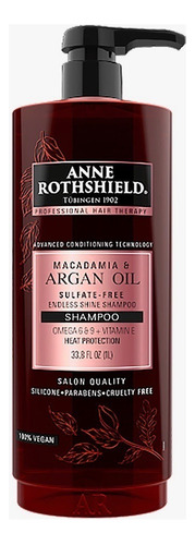 Shampoo Vegano Anne Rothshield Macadamia Argan Oil  1 Litro