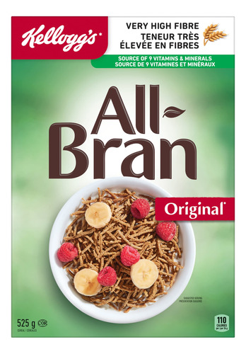 Kellogg's All Bran Original Cereal, 18.52 oz/18.5 Onzas, (im