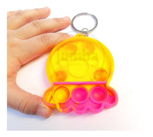 Imagen 4 de 10 de Llaveros Pop It Multicolor Varios Modelos Antiestres Rainbow