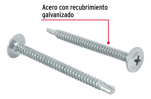 100 Pijas Cabeza De Cruz, Punta De Broca 2'' Fiero 44650