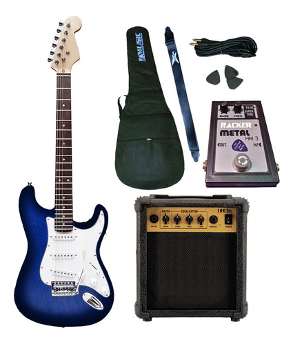 Guitarra Electrica  + Amplificador + 1 Pedal + Acc