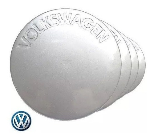 Jogo 4 Calota Centro Roda Vw Orbital Aro 14 15 17 18 Gol Vov