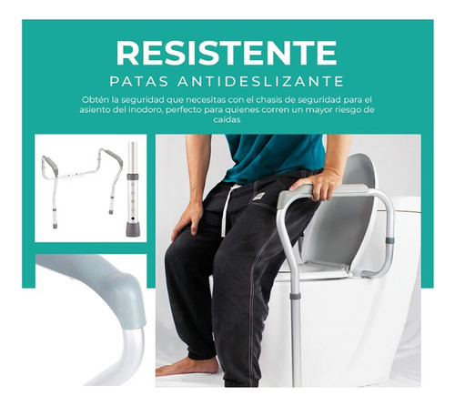 Chasis De Seguridad Para Baño Wc Con Soporte Para Brazo