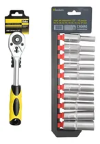 Comprar Jogo Soquete Pito Longo Sextav 1u002F2 + Catraca Reversível 1u002F2