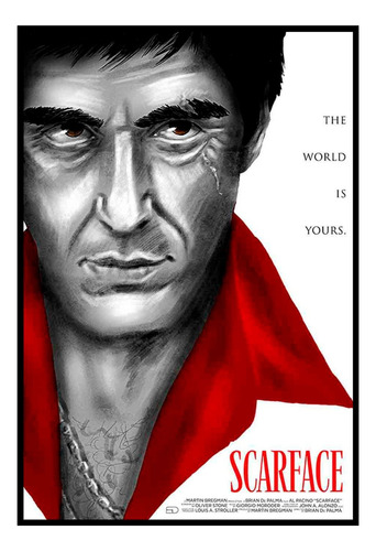 Cuadro Premium Poster 33x48cm Scarface Montana Al Pacino