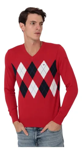 Sueter rojo tommy hilfiger hombre new arrivals