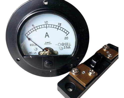 Dc 0 ~ 20a Analógico Amp Puntero De Corriente Aguja Panel Me